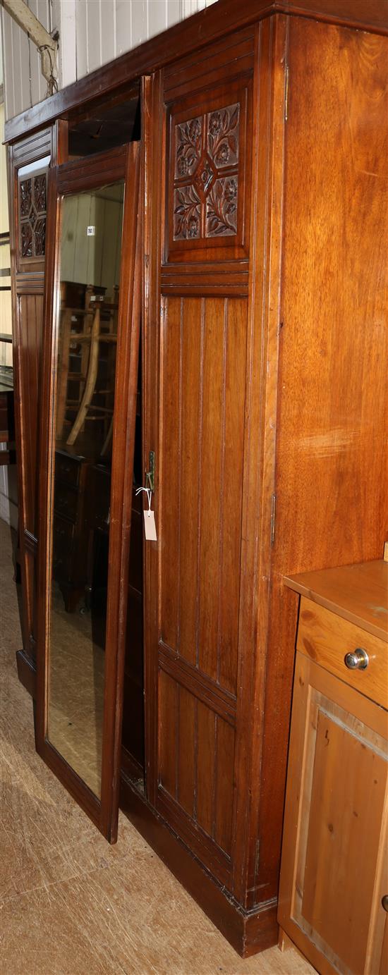 Victorian mahogany triple wardrobe
